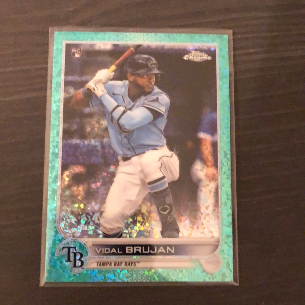 Topps Chrome Vidal Brujan aqua refractor RC 96/199